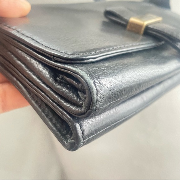 AMERICAN LEATHER BLACK LEATHER CROSSBODY BAG PRELOVED ADJUSTABLE STRAP - Picture 9 of 17